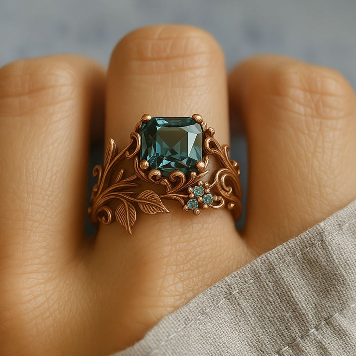 Anello in Cristallo Verde Naturale