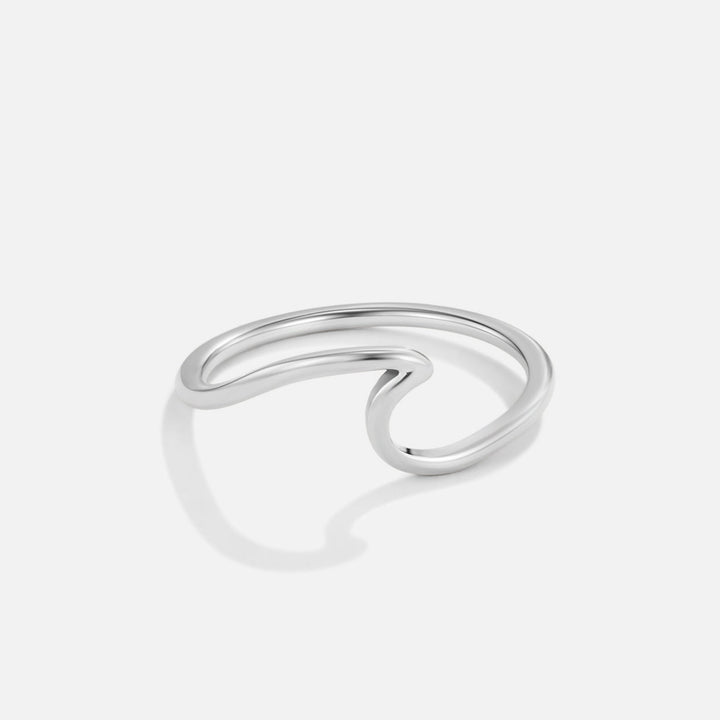 Anello Ondulato in Argento Imari