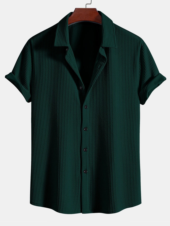 Camicia a bottoni in cotone muscolare