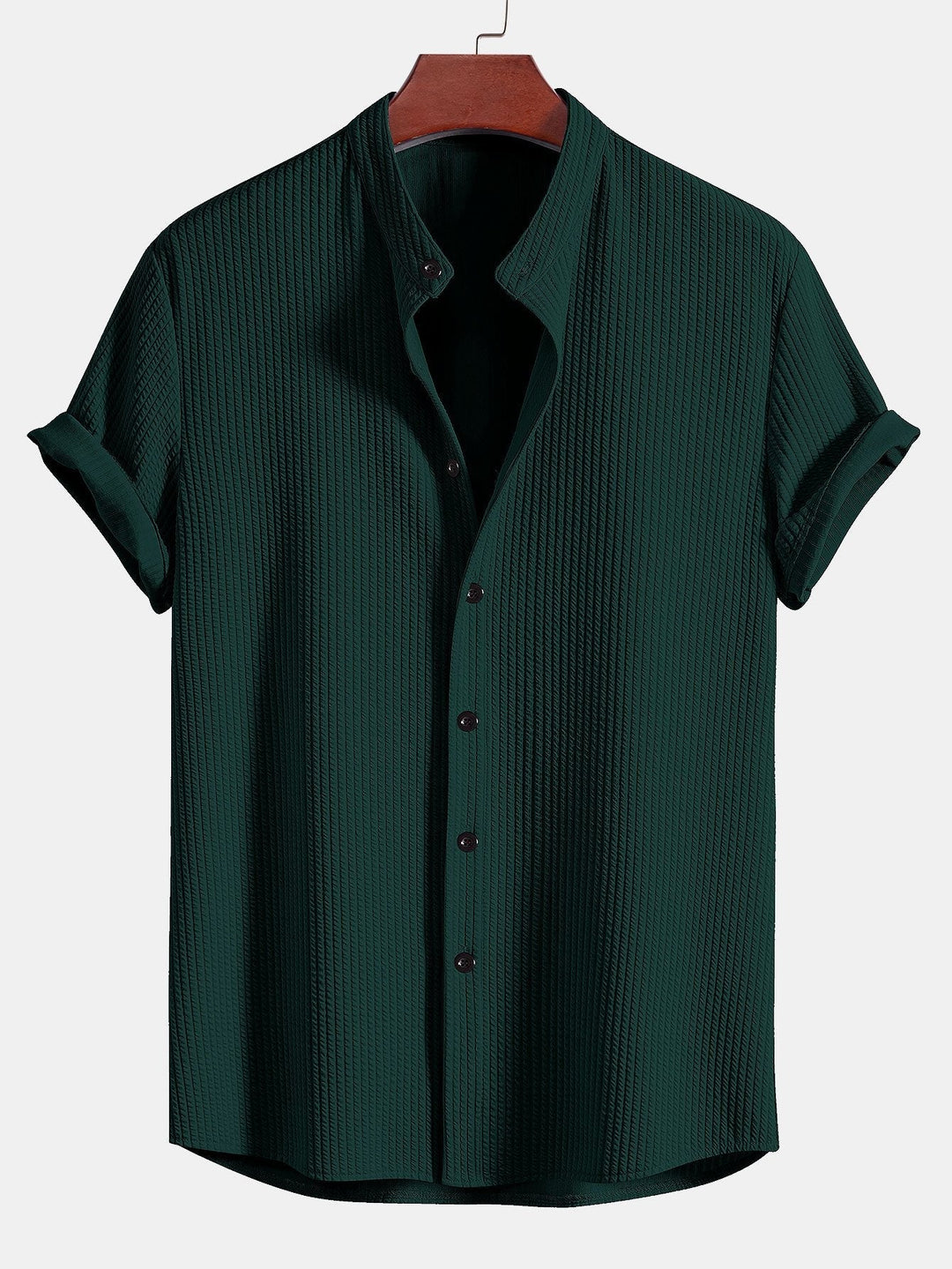 Camicia e pantaloni corti con colletto a coste muscolari