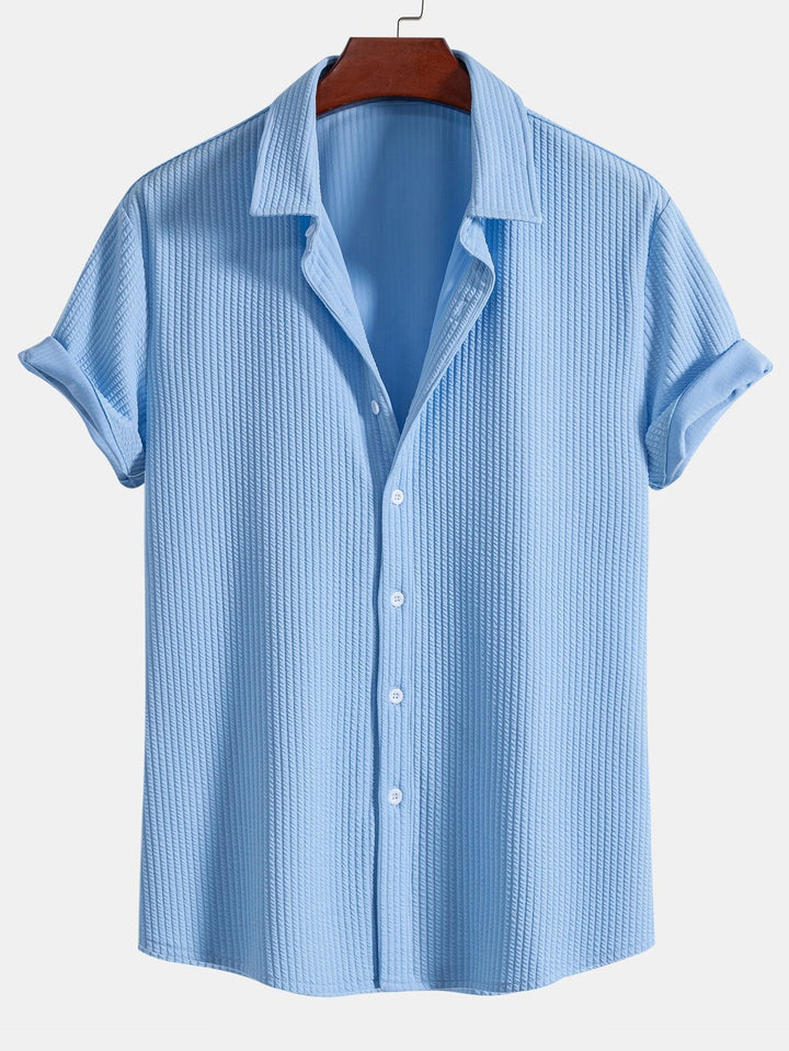 Camicia a bottoni in cotone muscolare