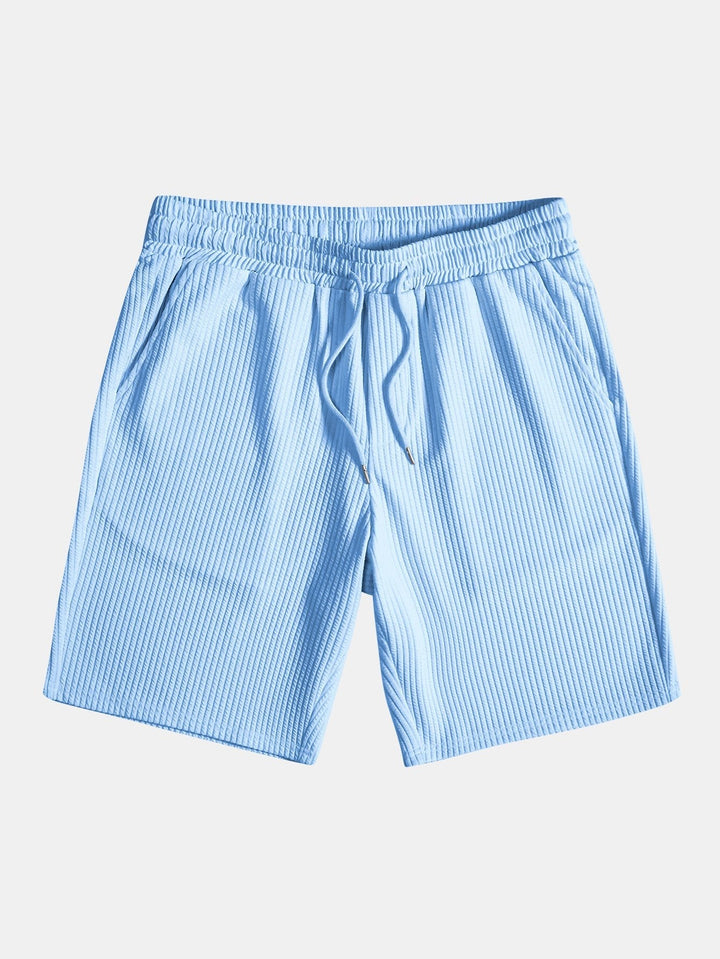 Camicia e pantaloni corti con colletto a coste muscolari