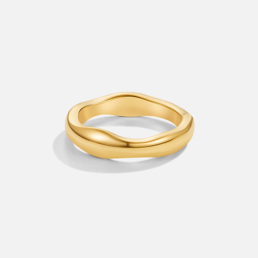 Shine - Set di anelli ondulati