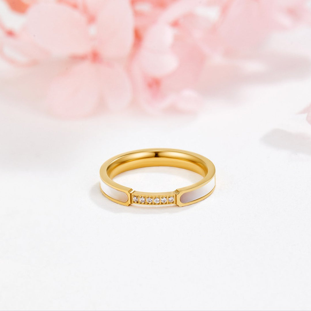 Unità - Anello in perle e cristalli