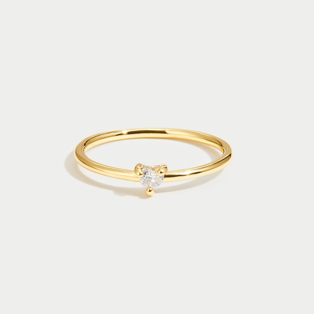 Amore - Anello a forma di cuore in cristallo