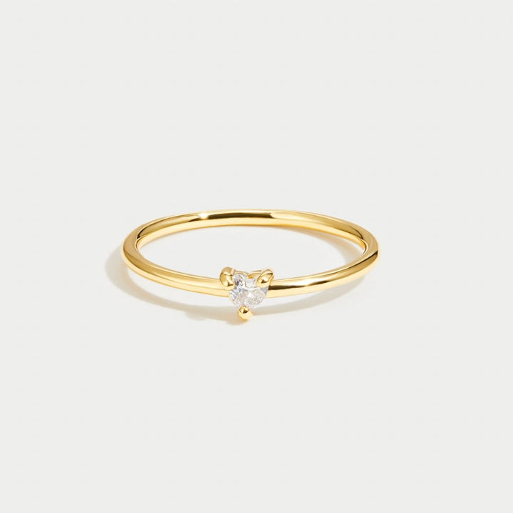 Amore - Anello a forma di cuore in cristallo