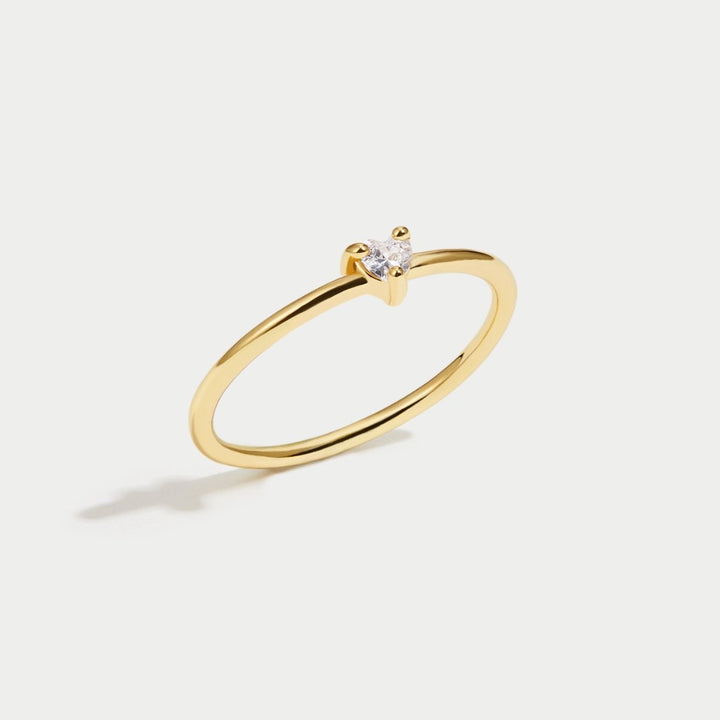 Amore - Anello a forma di cuore in cristallo