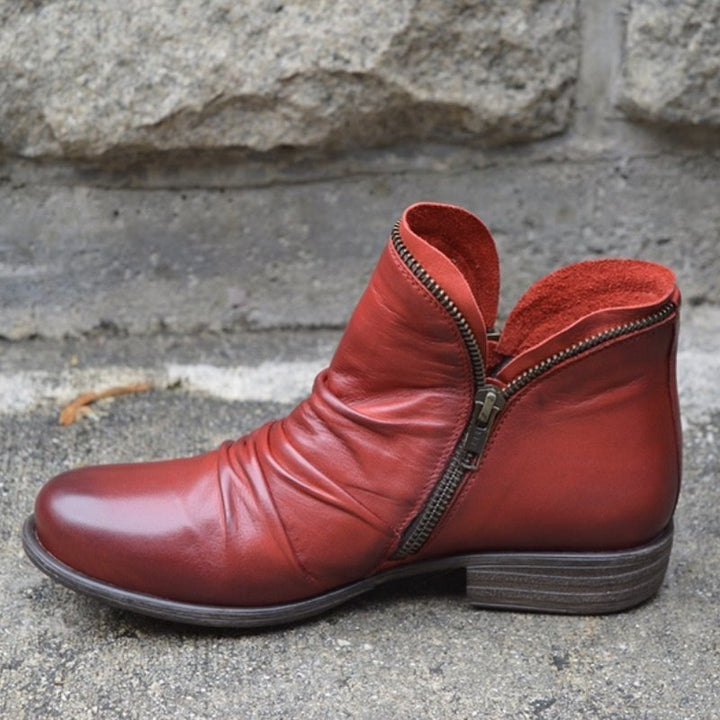 Vianne™ - Stivaletti in pelle con chiusura lampo