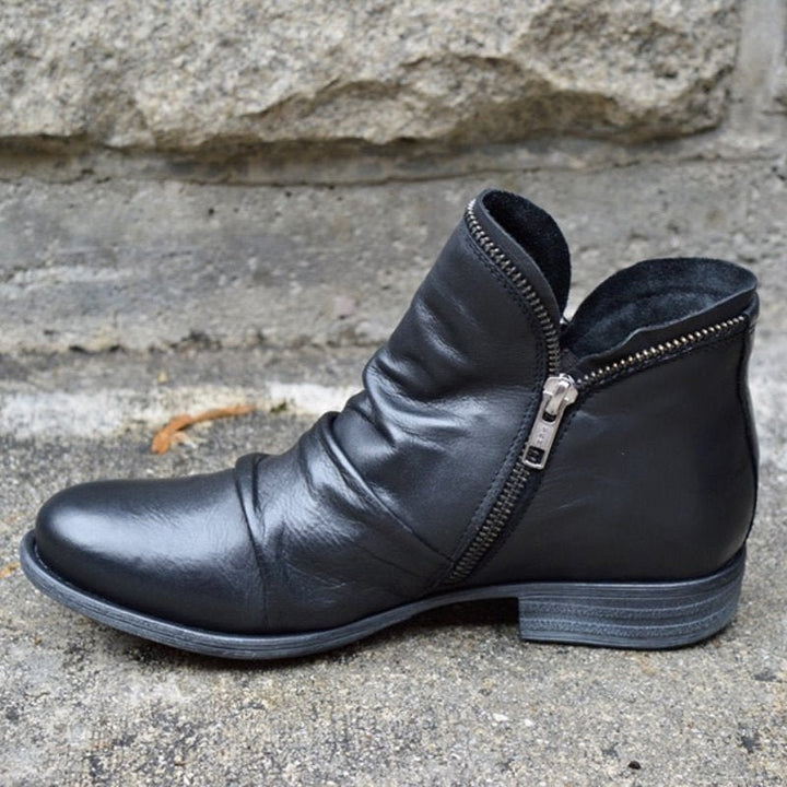 Vianne™ - Stivaletti in pelle con chiusura lampo