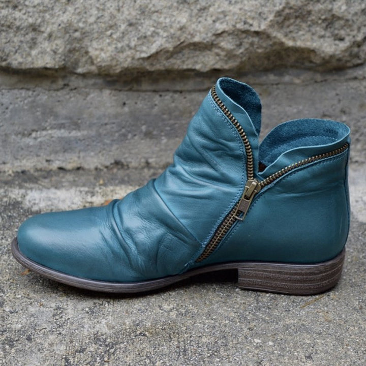 Vianne™ - Stivaletti in pelle con chiusura lampo