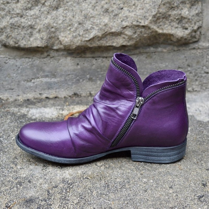 Vianne™ - Stivaletti in pelle con chiusura lampo