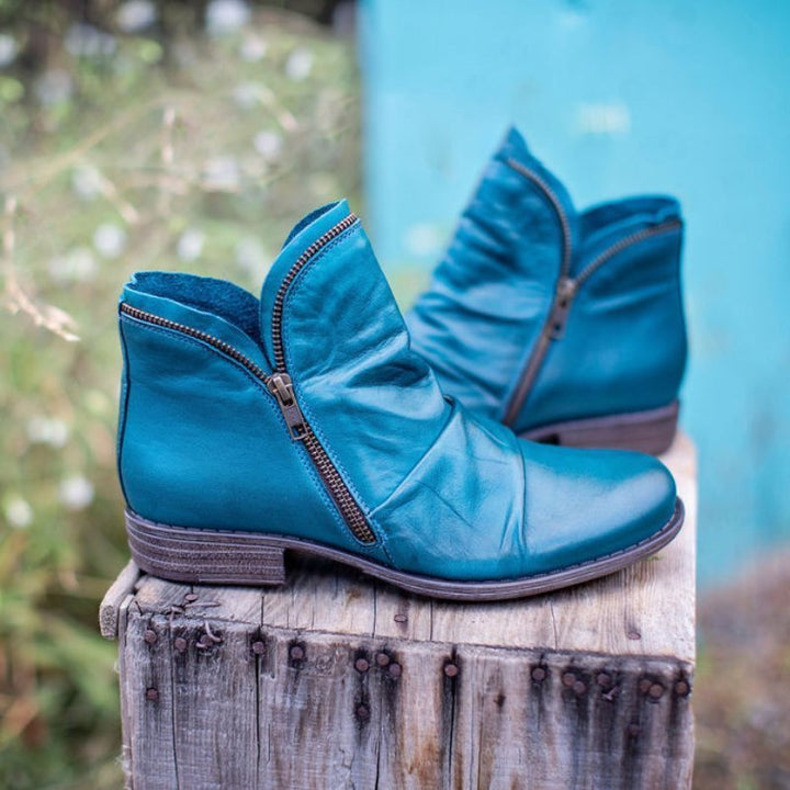 Vianne™ - Stivaletti in pelle con chiusura lampo